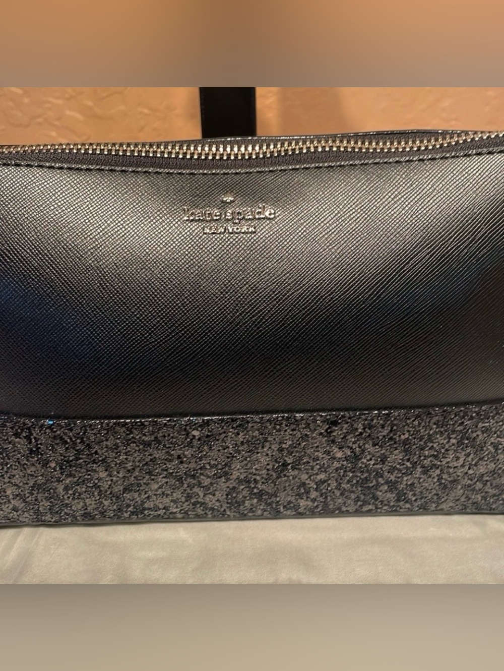 Kate Spade Black Glitter Crossbody Bag (NWT)